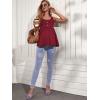 imageMakeMeChic Womens Maternity Tank Top Casual Solid Sleeveless Peplum TopBurgundy