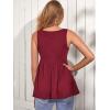 imageMakeMeChic Womens Maternity Tank Top Casual Solid Sleeveless Peplum TopBurgundy