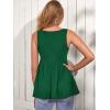imageMakeMeChic Womens Maternity Tank Top Casual Solid Sleeveless Peplum TopDark Green