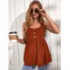 imageMakeMeChic Womens Maternity Tank Top Casual Solid Sleeveless Peplum TopRust Brown