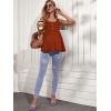 imageMakeMeChic Womens Maternity Tank Top Casual Solid Sleeveless Peplum TopRust Brown