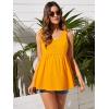 imageMakeMeChic Womens Maternity Tank Top Casual Solid Sleeveless Peplum TopYellow