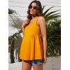 imageMakeMeChic Womens Maternity Tank Top Casual Solid Sleeveless Peplum TopYellow