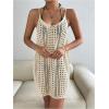 imageMakeMeChic Womens Swimsuit Crochet Swim Beach Cover Up Dress Hollow Out Sleeveless Knit Swim Dresses SwimwearApricot