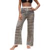 imageMakeMeChic Womens Cover Up Pants Drawstring Crochet Knitted Sheer Beach Cover Up Pants SwimwearBlack and White