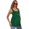 imageMakeMeChic Womens Maternity Tank Top Casual Solid Sleeveless Peplum TopDark Green