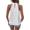 imageMakeMeChic Womens Criss Cross Halter Tank Tops Sleeveless Wrap Summer BlouseBwhite