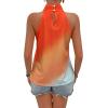 imageMakeMeChic Womens Criss Cross Halter Tank Tops Sleeveless Wrap Summer BlouseMulticolor