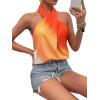 imageMakeMeChic Womens Criss Cross Halter Tank Tops Sleeveless Wrap Summer BlouseMulticolor