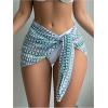 imageMakeMeChic Womens Crochet Sarong Cover Up Summer Wrap Skirt Bikini SwimwearMulticolor