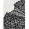 imageMakeMeChic Womens Paisley Pattern 34 Sleeve Summer Shirt Casual Asymmetrical Hem Open Front Blouse TopsBlack