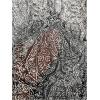 imageMakeMeChic Womens Paisley Pattern 34 Sleeve Summer Shirt Casual Asymmetrical Hem Open Front Blouse TopsBlack