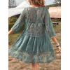 imageMakeMeChic Womens Short Sleeve Plunging Beach Cover Up Dress Swimsuit Cover UpGreen
