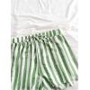 imageMakeMeChic Womens Summer Two Piece Outfit Striped Bow Square Neck Sleeveless Crop Tops and Shorts SetMulticolor