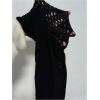 imageMakeMeChic Womens Swim Beach Cover Up Tie Back Halter Sheer Fishnet Cover Up RomperSolid Black