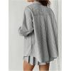 imageMakeMeChic Womens Two Piece Outfit Striped Button Down Shirt and Pleated Skirt Matching SetBlack and White