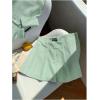 imageMakeMeChic Womens Two Piece Outfit Striped Button Down Shirt and Pleated Skirt Matching SetGreen