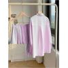 imageMakeMeChic Womens Two Piece Outfit Striped Button Down Shirt and Pleated Skirt Matching SetPink