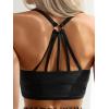 imageMakeMeChic Womens 2 Piece Bathing Suits Leopard Scoop Neck Drawstring High Waisted Bikini Shorts SwimsuitBrown Black