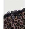 imageMakeMeChic Womens 2 Piece Club Outfit Leopard Print Strapless Ruched Tube Top and Ruffle Tiered Mini Shorts SetBrown