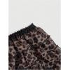 imageMakeMeChic Womens 2 Piece Club Outfit Leopard Print Strapless Ruched Tube Top and Ruffle Tiered Mini Shorts SetBrown