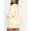 imageMakeMeChic Womens 2 Piece Outfits Long Sleeve Sweatshirts and Drawstring Shorts Sweatsuit SetsApricot