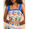 imageMakeMeChic Womens 2 Piece Vacation Outfits Floral Shirred Tank Top and A Line Mini Skirt SetsMulticolor B
