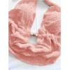 imageMakeMeChic Womens 2 Piece Y2k Outfit Draped Front Tie Back Halter Crop Tops and Skirt SetPink