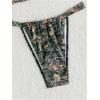 imageMakeMeChic Womens Camo Bikini Set Triangle Tie Backless Thong Bathing Suit Two Piece SwimsuitsMulticolor