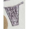 imageMakeMeChic Womens Camo Bikini Set Triangle Tie Backless Thong Bathing Suit Two Piece SwimsuitsMulticolor B