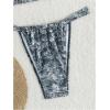 imageMakeMeChic Womens Camo Bikini Set Triangle Tie Backless Thong Bathing Suit Two Piece SwimsuitsMulticolor C