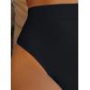 imageMakeMeChic Womens Casual High Waist Solid Bikini Bottoms Swim PantiesBlack