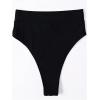 imageMakeMeChic Womens Casual High Waist Solid Bikini Bottoms Swim PantiesBlack