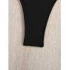 imageMakeMeChic Womens Casual High Waist Solid Bikini Bottoms Swim PantiesBlack B