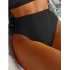 imageMakeMeChic Womens Casual High Waist Solid Bikini Bottoms Swim PantiesBlack C