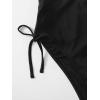 imageMakeMeChic Womens Casual High Waist Solid Bikini Bottoms Swim PantiesBlack Drawstring
