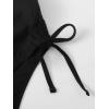 imageMakeMeChic Womens Casual High Waist Solid Bikini Bottoms Swim PantiesBlack Drawstring