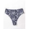 imageMakeMeChic Womens Casual High Waist Solid Bikini Bottoms Swim PantiesBlack White