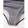 imageMakeMeChic Womens Casual High Waist Solid Bikini Bottoms Swim PantiesBlack and White