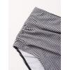 imageMakeMeChic Womens Casual High Waist Solid Bikini Bottoms Swim PantiesBlack and White