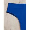 imageMakeMeChic Womens Casual High Waist Solid Bikini Bottoms Swim PantiesBlue a