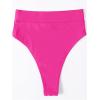 imageMakeMeChic Womens Casual High Waist Solid Bikini Bottoms Swim PantiesHot Pink