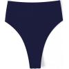 imageMakeMeChic Womens Casual High Waist Solid Bikini Bottoms Swim PantiesNavy Blue