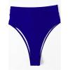 imageMakeMeChic Womens Casual High Waist Solid Bikini Bottoms Swim PantiesRoyal Blue