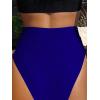 imageMakeMeChic Womens Casual High Waist Solid Bikini Bottoms Swim PantiesRoyal Blue