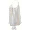 imageMakeMeChic Womens Cold Shoulder Tops Contrast Lace Long Sleeve Blouse V Neck Boho ShirtsWhite