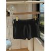 imageMakeMeChic Womens Crochet Knit Mini Shorts Micro Pajama Fuzzy ShortsBlack