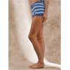 imageMakeMeChic Womens Crochet Knit Mini Shorts Micro Pajama Fuzzy ShortsBlue Striped
