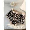 imageMakeMeChic Womens Crochet Knit Mini Shorts Micro Pajama Fuzzy ShortsBrown