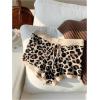 imageMakeMeChic Womens Crochet Knit Mini Shorts Micro Pajama Fuzzy ShortsBrown